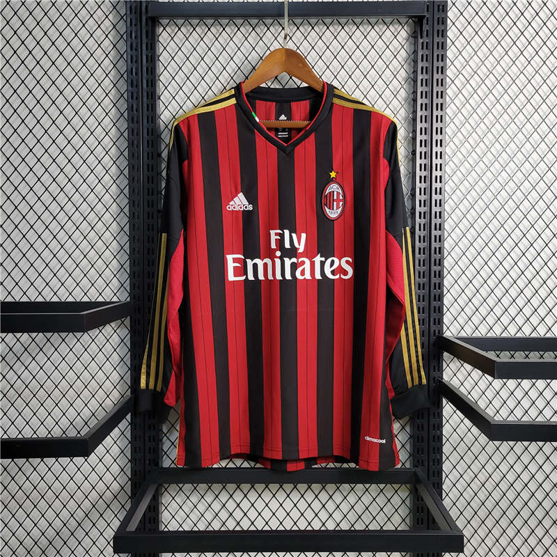 Retro Long Sleeve 2013-14 AC Milan Retro Size S-XXL