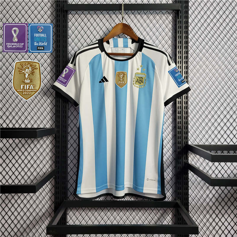 2022 World Cup Argentina home 3-star competition S-4XL
