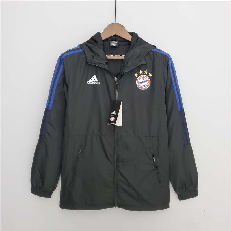 2022 Bayern Munich Windbreaker Black S-XXL