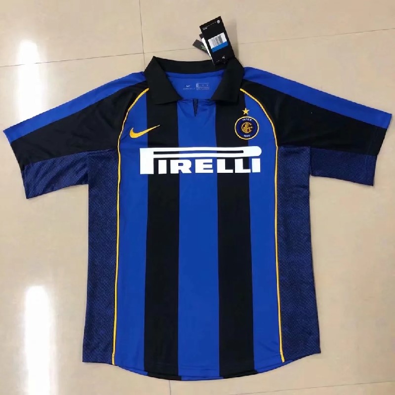 Retro 01-02 Inter Milan home soccer jersey size S-2XL