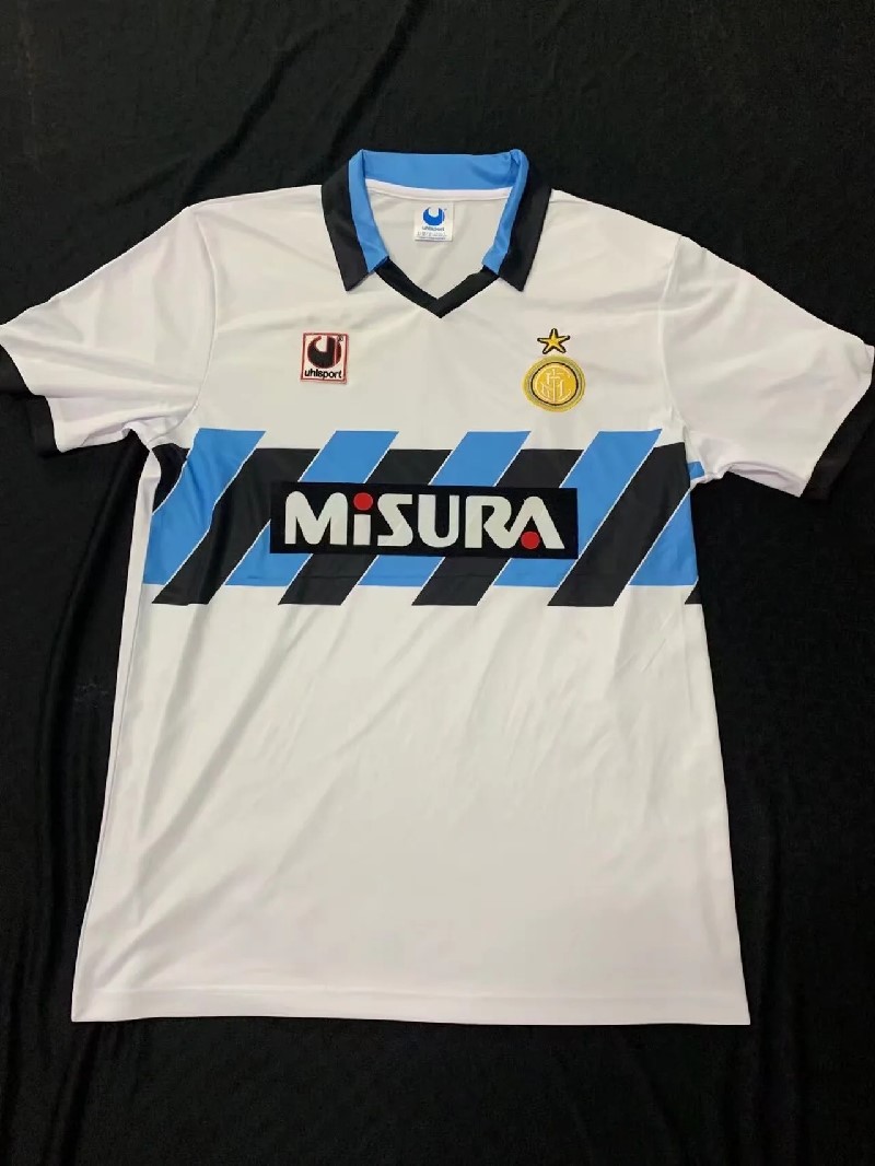 Retro 90-91 Inter Milan away soccer jersey size S-XXL