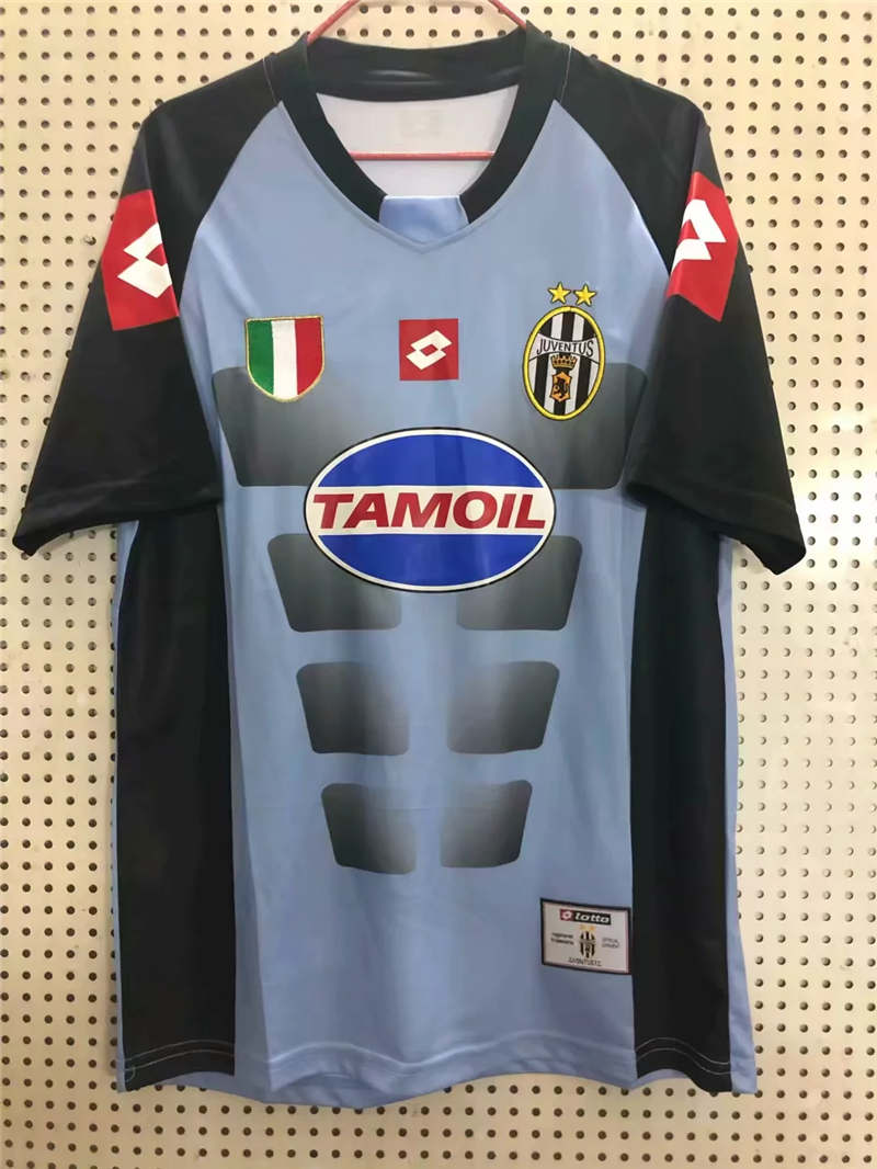 Retro 02-03 Juventus goalkeeper blue soccer jersey S-2XL