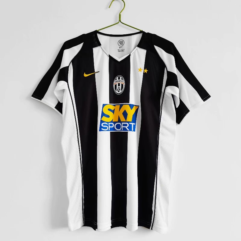 Retro 04-05 Juventus home soccer jersey size S-2XL