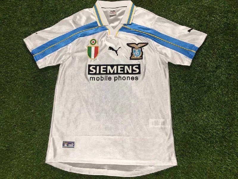 Retro 00-01 Lazio white soccer jersey size S-2XL