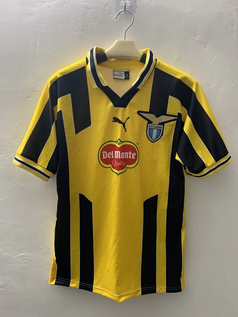 Retro 98-99 Lazio third yellow soccer jersey size S-2XL