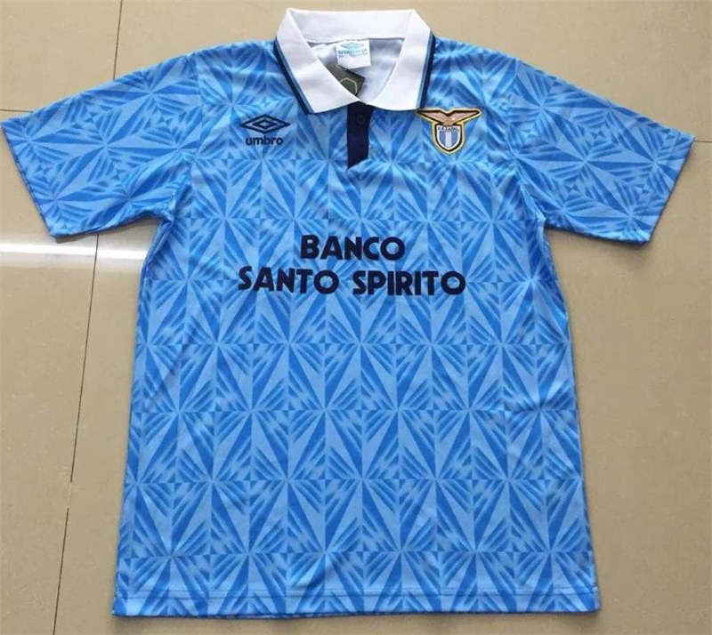 Retro 1991 Lazio blue soccer jersey S-XXL