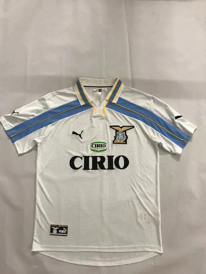 Retro 00-01 Lazio white sponsor CIRIO soccer jersey size S-2XL