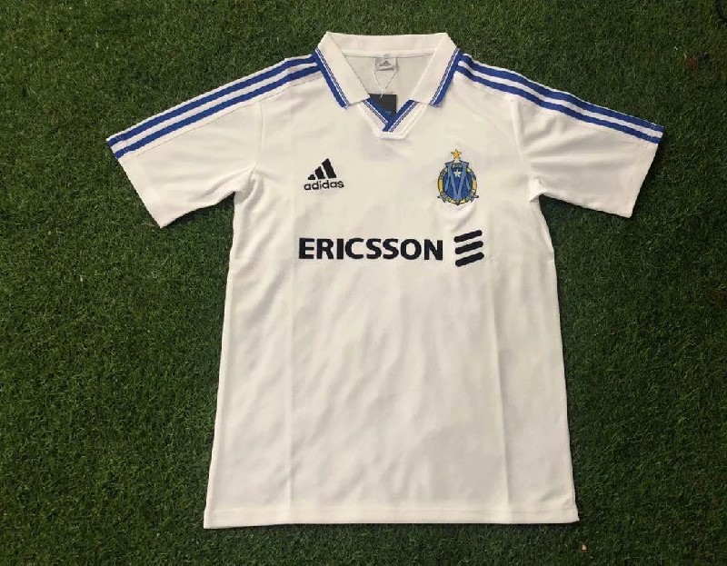 Retro 99-00 Marseille home soccer jersey size S-2XL
