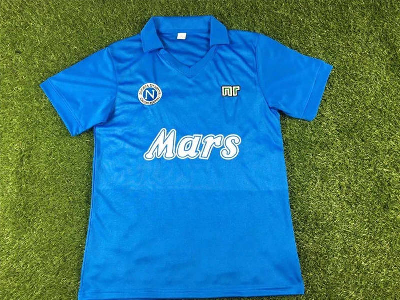 Retro 88-89 Napoli home Maradona soccer jersey size S-2XL