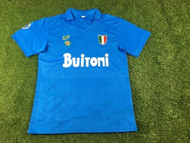 Retro 87-88 Napoli home soccer jersey size S-2XL