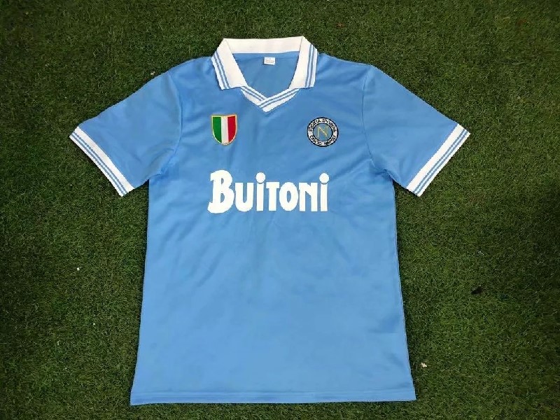 Retro 86-87 Napoli home soccer jersey size S-2XL