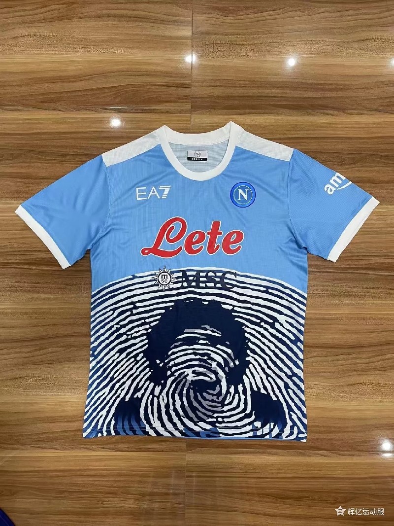 21-22 Napoli special version light blue soccer jersey size S-2XL