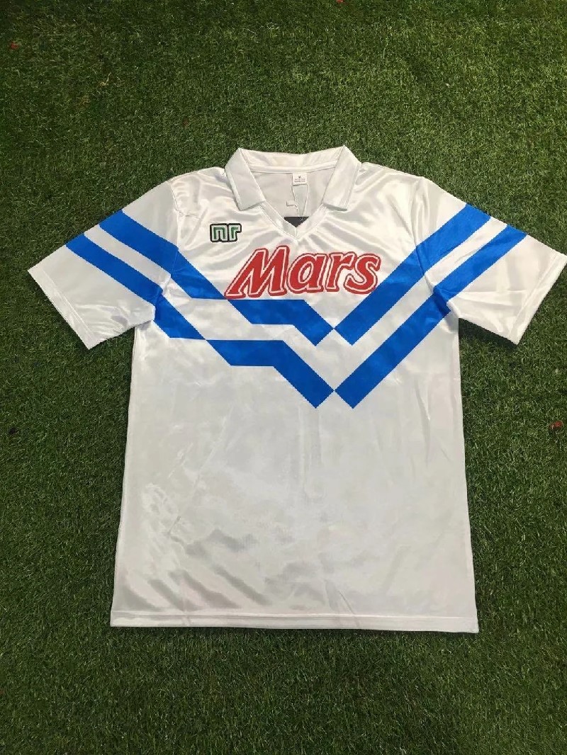 Retro 88-89 Napoli away white soccer jersey size S-2XL