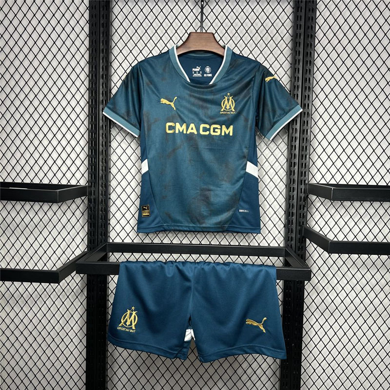 Olympique Marseille 202425 Away Kids Kit 16-28