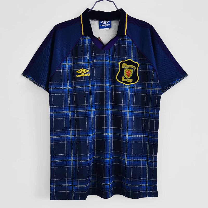 Retro 94-96 Scotland home soccer jersey size S-2XL