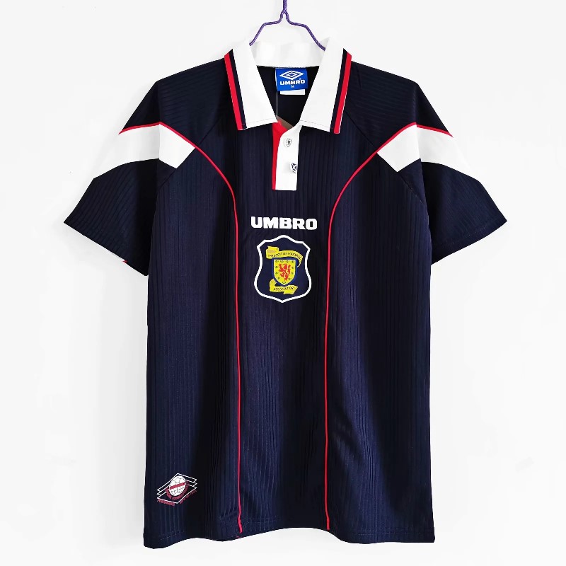 Retro 96-98 Scotland home soccer jersey size S-2XL
