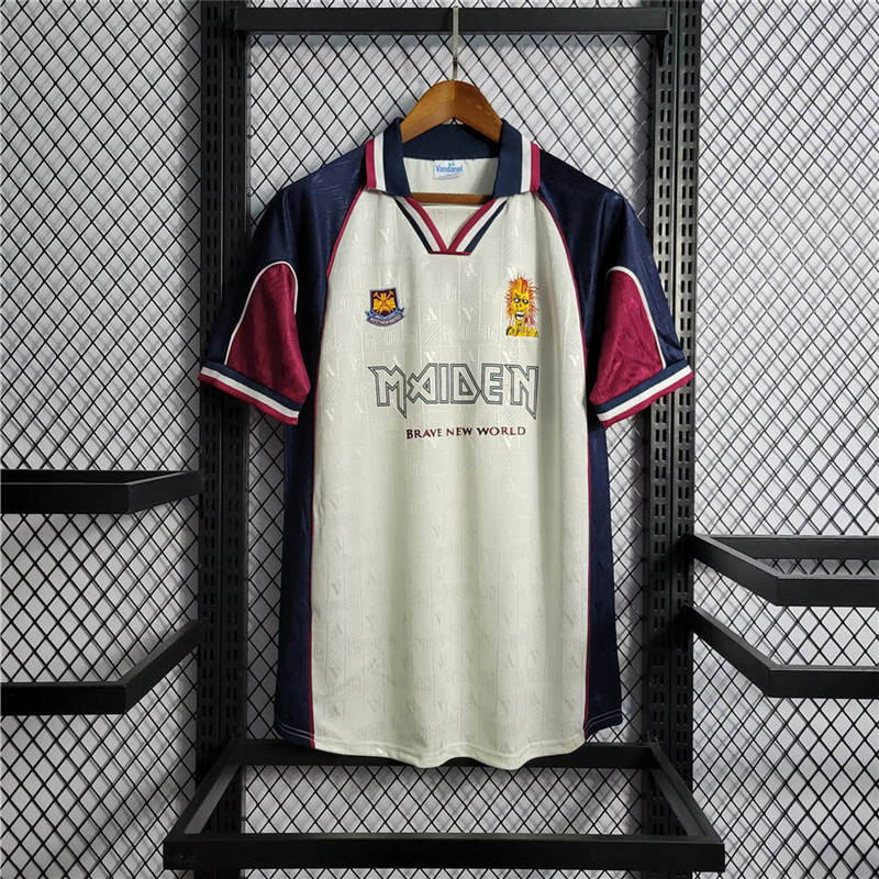 Retro 1999 West Ham Iron Maiden Away Edition Size S-XXL