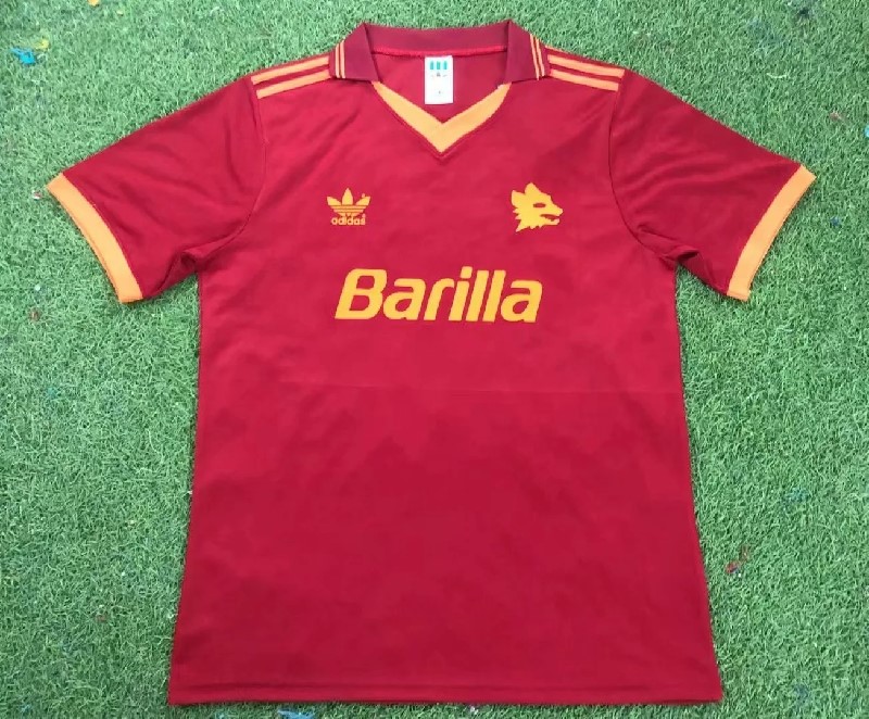Retro 92-94 Roma home soccer jersey size S-2XL