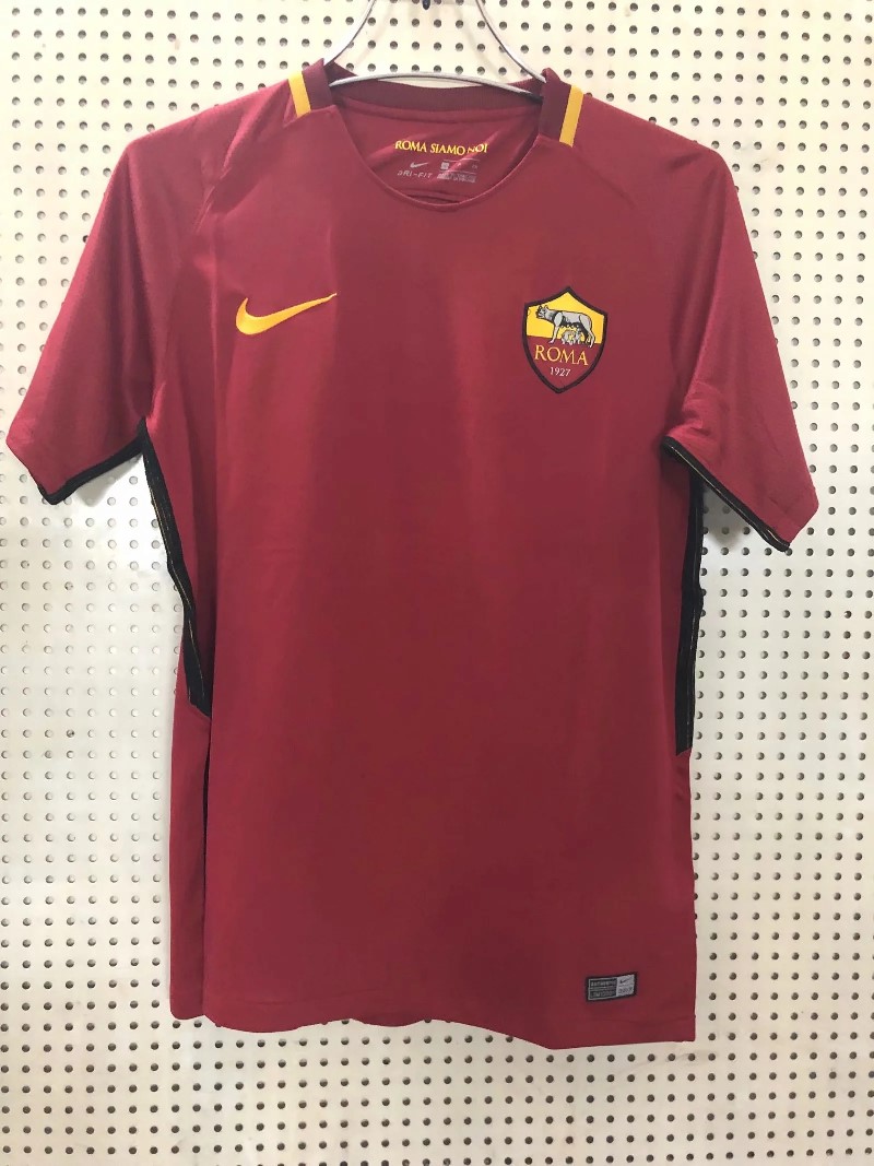 Retro 17-18 Roma home soccer jersey size S-2XL