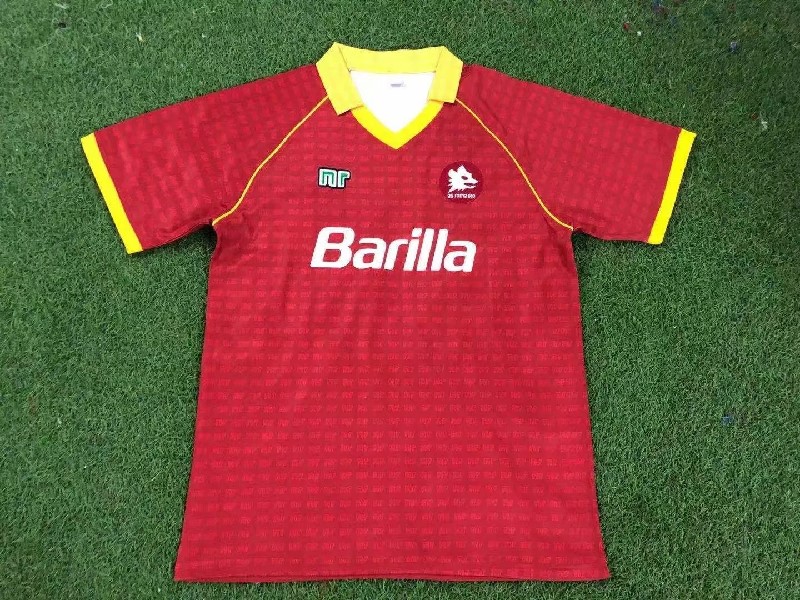 Retro 90-91 Roma home soccer jersey size S-2XL