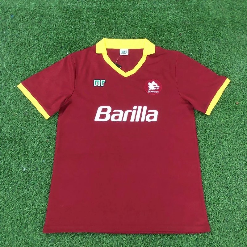 Retro 89-90 Roma home soccer jersey size S-2XL